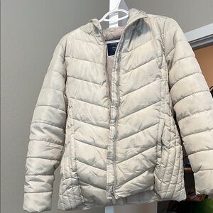 Women's Cream Puffer Jacket